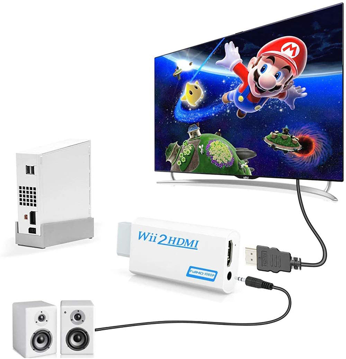 Wii HDMI -adapteri 1080P Full HD 