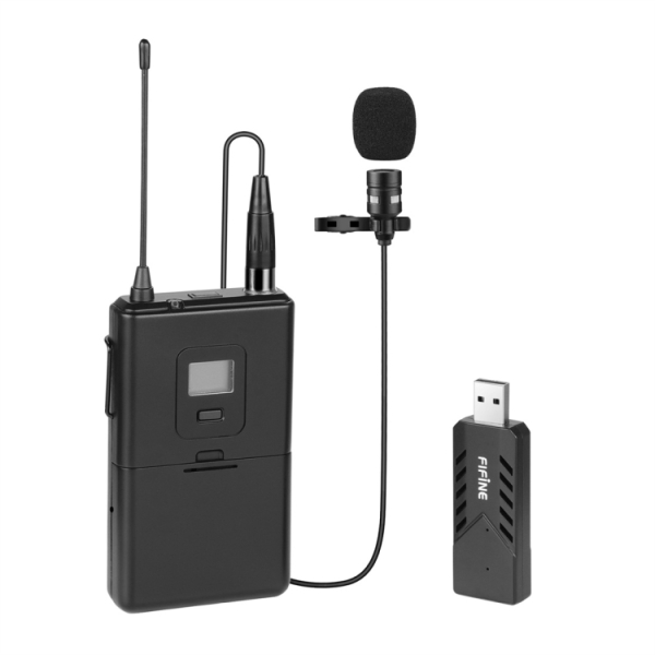 Wireless lavalier microphone for smartphones