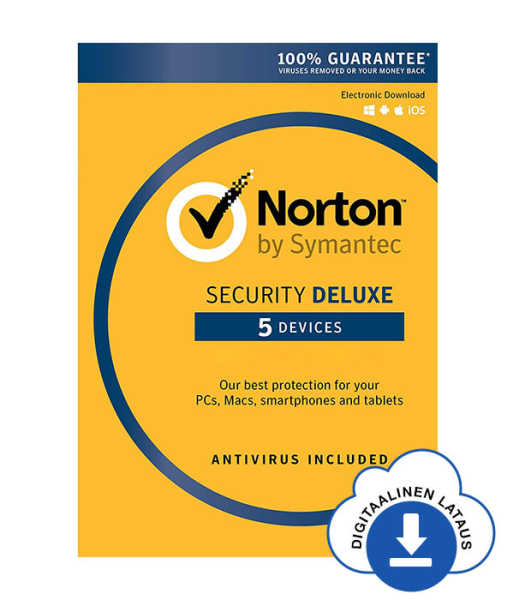 Norton Security Deluxe 5 -laitetta / 2 vuotta - Aktivointikoodi sähköpostitse