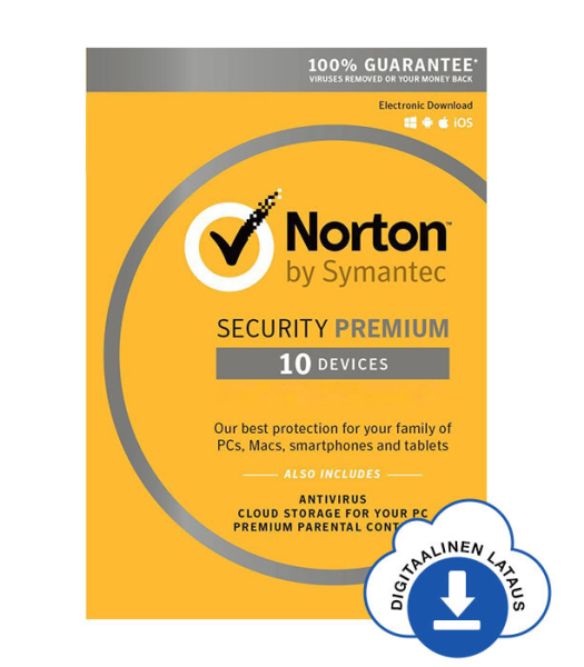 Norton Security Premium 10 laite / 2 vuotta - Aktivointikoodi sähköpostitse