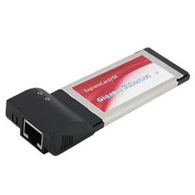 ExpressCard 34mm, Gigabit Ethernet, 1 x RJ45 