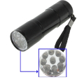 9 LED Mini Portable Flashlight(Black)
