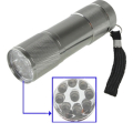 9 LED Mini Portable Flashlight(Silver)
