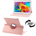 360 Degree Rotatable Litchi Texture Leather Case with 2-angle Viewing Holder for Samsung Galaxy Tab 4 10.1 / SM-T530 (Pink)
