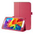 Litchi Texture Flip Leather Case with Holder for Samsung Galaxy Tab 4 8.0 / T330 (Red)