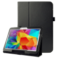 Litchi Texture Flip Leather Case with Holder for Samsung Galaxy Tab 4 10.1 / T530 (Black)