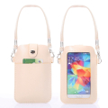 Universal Leather Cellphone Case bag pouch with Fullscreen Touch for iPhone 6 & 5 / Samsung S5 / G900 / i9500 / i9300 / i9250 / i8750(Beige)