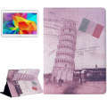 Leaning Tower of Pisa Pattern Flip Leather Case with Holder for Samsung Galaxy Tab S 10.5 / T800