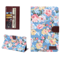Flowers Pattern Horizontal Flip Leather Case with Card Slot & Wallet & Holder for Samsung Galaxy Tab S 8.4 / T700(Blue)