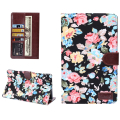 Flowers Pattern Horizontal Flip Leather Case with Card Slot & Wallet & Holder for Samsung Galaxy Tab S 8.4 / T700(Black)