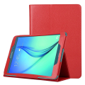 Litchi Texture Horizontal Flip Solid Color Leather Case with Two-Folding Holder for Samsung Galaxy Tab A 9.7 / T550(Red)