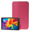 Frosted Texture Flip Leather Case with Holder for Samsung Galaxy Tab 4 8.0 / T330 (Magenta)