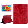 Crocodile Texture Leather Case with Holder for Samsung Galaxy Tab 4 10.1 / SM-T530 (Red)