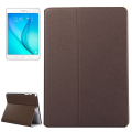 Frosted Texture Leather Case with Holder for Samsung Galaxy Tab A 9.7 T555 4G LTE(Coffee)