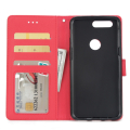 Huawei P Smart nahkainen suojakotelo (punainen)