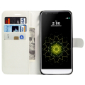 LG G6 nahkainen lompakko/suoja (valkoinen)