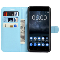 Nahkainen suojakotelo Nokia 6 (sininen)
