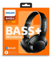 PHILIPS BASS+ Wireless On Ear Headphone SHB3075, black