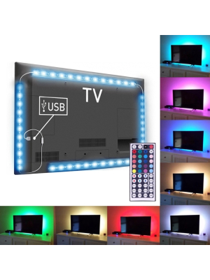 USB LED-valonauha televisioon, 3 m, (värit säädettävissä)