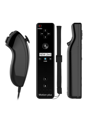 Nintendo Wii apuohjain ohjain ja Nunchuk apuohjain, musta