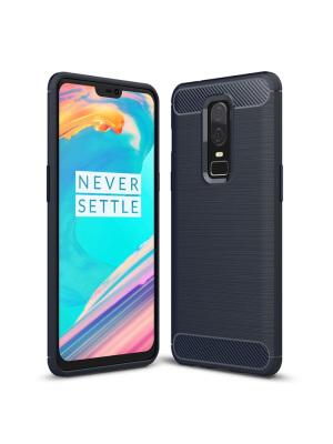 OnePlus 6 hiilikuitu suojakuori (tummansininen)