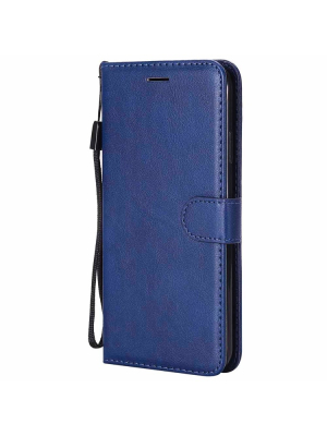 Samsung Galaxy A51 5G nahkainen suojakotelo - sininen