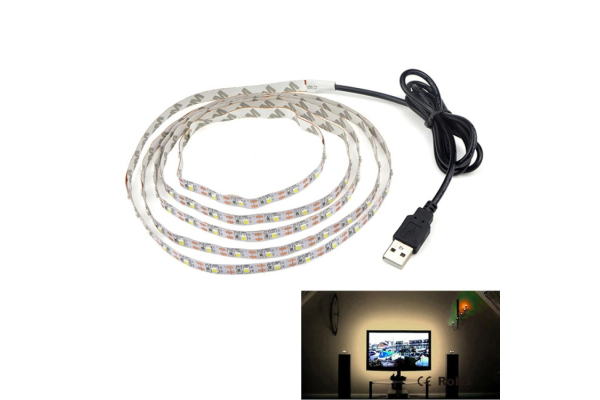 LED-valonauha television, USB, 1 m, lämmin valkoinen