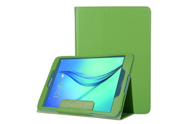 Samsung Galaxy Tab A (SM-T550)- Nahkainen suojakotelo, vihreä 