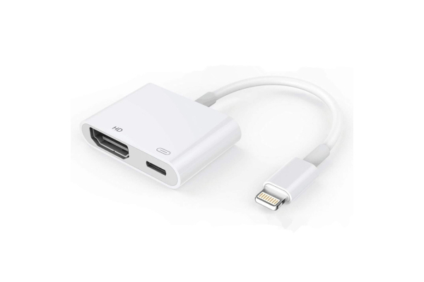 Lightning to Digitaalinen AV - HDMI-sovitin ja USB-latausportti