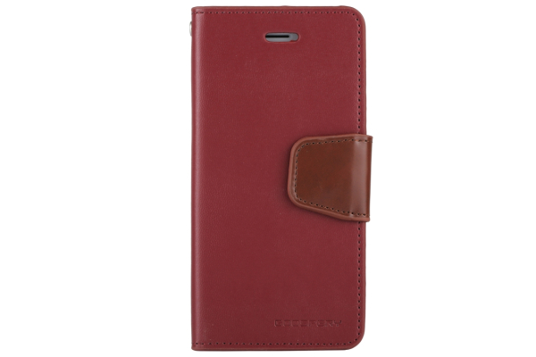 iPhone 6 / 6s käännettävä suojakotelo lompakolla (Viininpunainen)