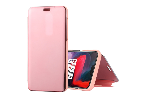 OnePlus 6 vaakatasoon käännettävä suojakotelo (Ruusukulta)