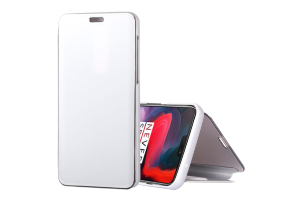 OnePlus 6 vaakatasoon käännettävä suojakotelo (Hopea)