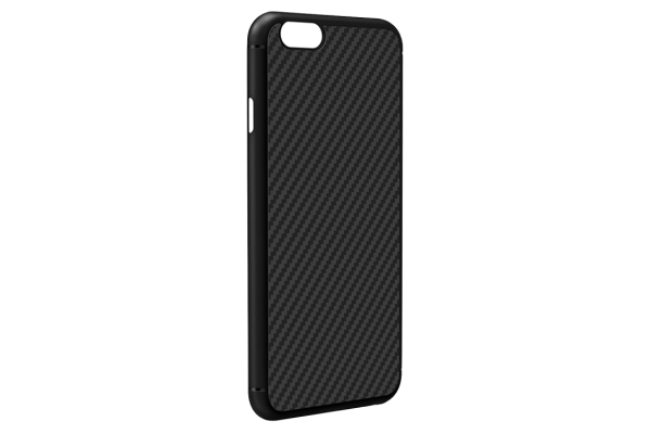 iPhone 6 Plus / 6s Plus suojakuori, harjattu hiilikuitu (Musta)