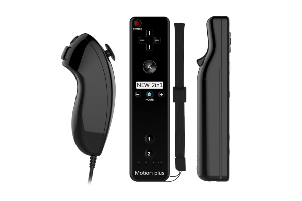 Nintendo Wii apuohjain ohjain ja Nunchuk apuohjain, musta