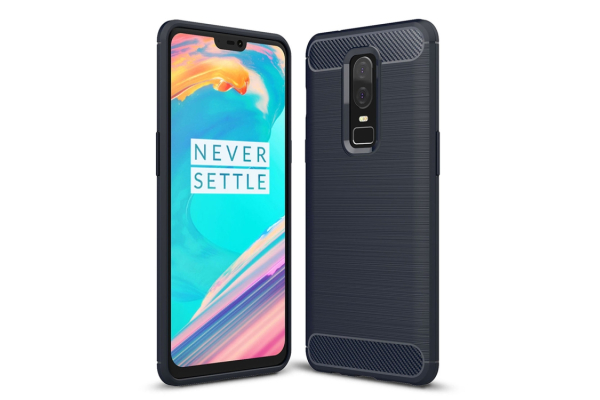 OnePlus 6 hiilikuitu suojakuori (tummansininen)