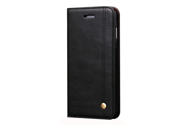 iPhone 6 / 6s retrotyylinen suojakotelo magneettisella lukolla (Musta)