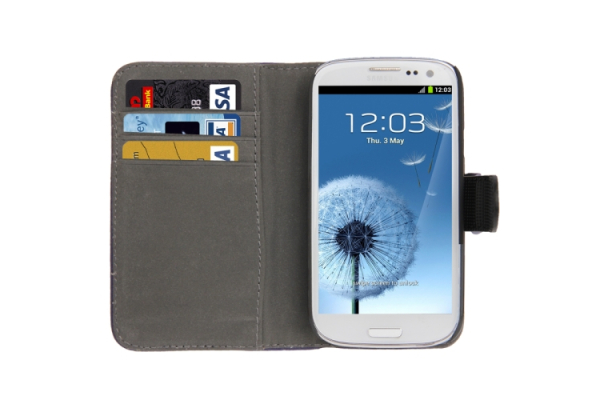 Nahkainen suojakotelo Samsung Galaxy SIII / i9300(musta)