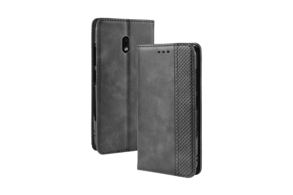 Nokia 2.2 nahkainen suojakotelo (musta)