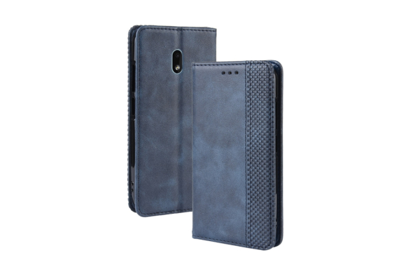 Nokia 2.2 nahkainen suojakotelo (sininen)