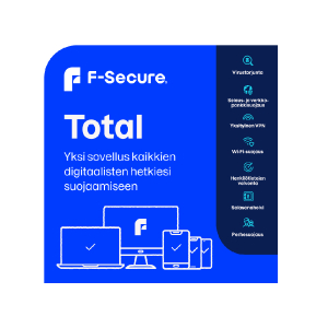 F-Secure Total Tietoturva ja VPN lisenssi, 3 laitteelle / 24 kk
