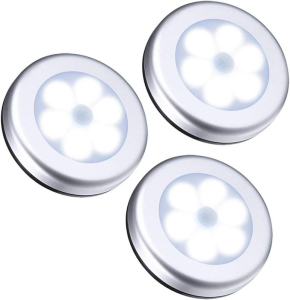 LED-valo liiketunnistimella, valkoinen, 3 kpl