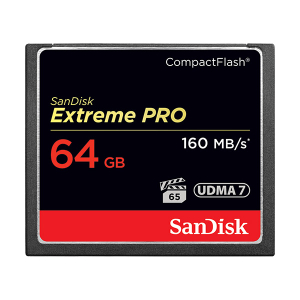 SanDisk Extreme Pro 64 Gt CompactFlash muistikortti ,160 MB/s