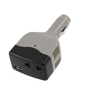 Muunnin 12V DC 220V AC, sytytinpistoke, 75W