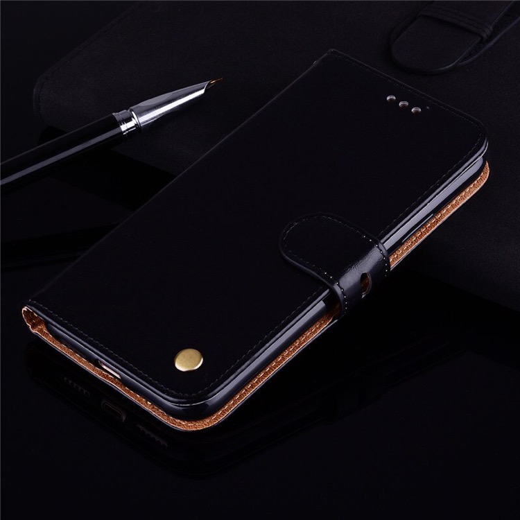 Huawei Honor 9 Lite käännettävä suojakotelo lompakolla (Musta)