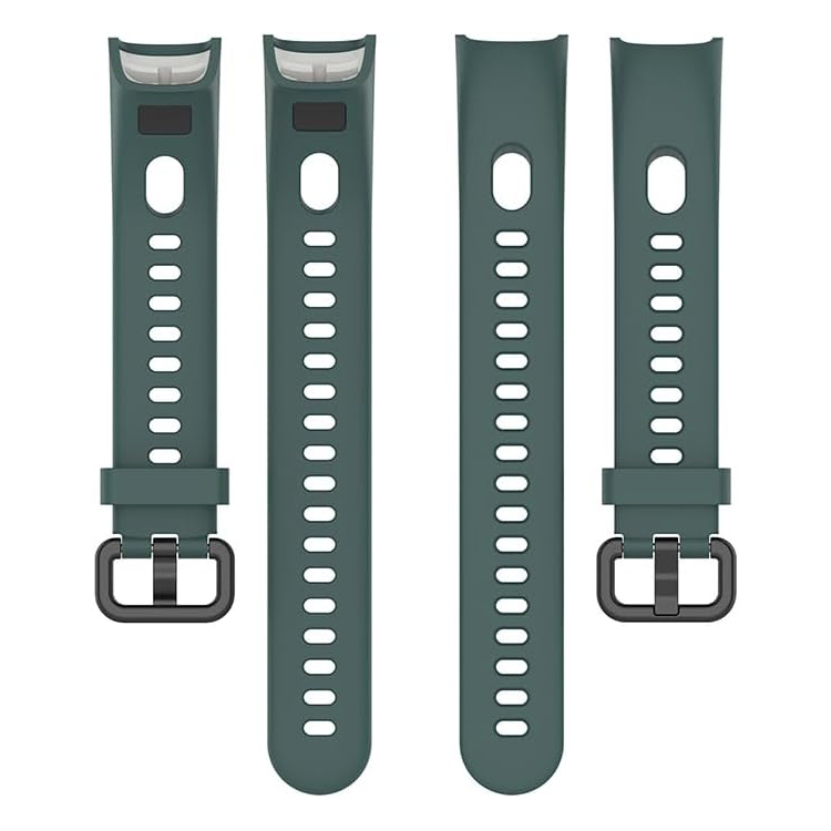 Huawei Band 4 - Silikoniranneke, säädettävä vaihtoranneke - tummanvihreä