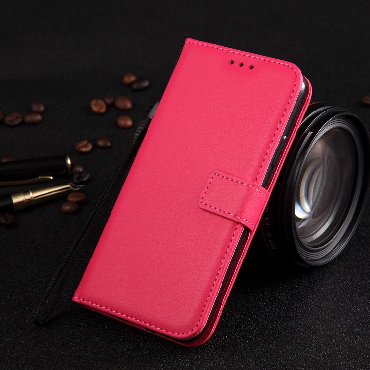 Huawei Mate 10 Lite nahkainen TPU-suojakotelo korttipaikoilla (punainen)