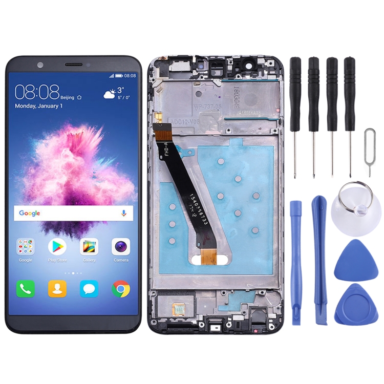 Huawei P Smart (2017) LCD näyttö ja kosketusnäyttö (Musta)