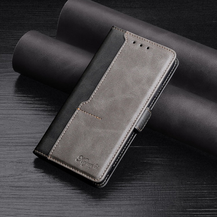 LG G6 nahkainen lompakko/suoja (harmaa)