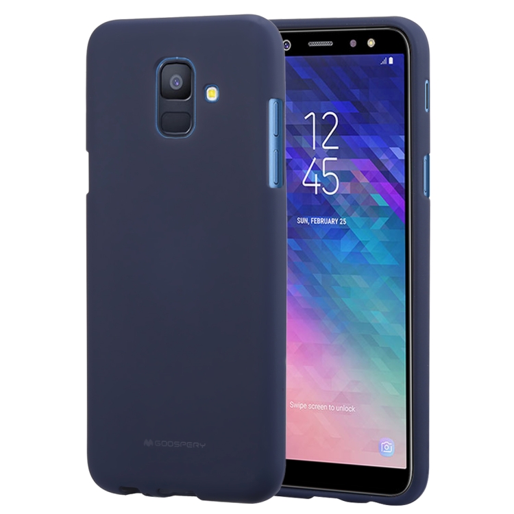 Samsung Galaxy A6 (2018) pehmeä TPU-suojakotelo (Tummansininen)