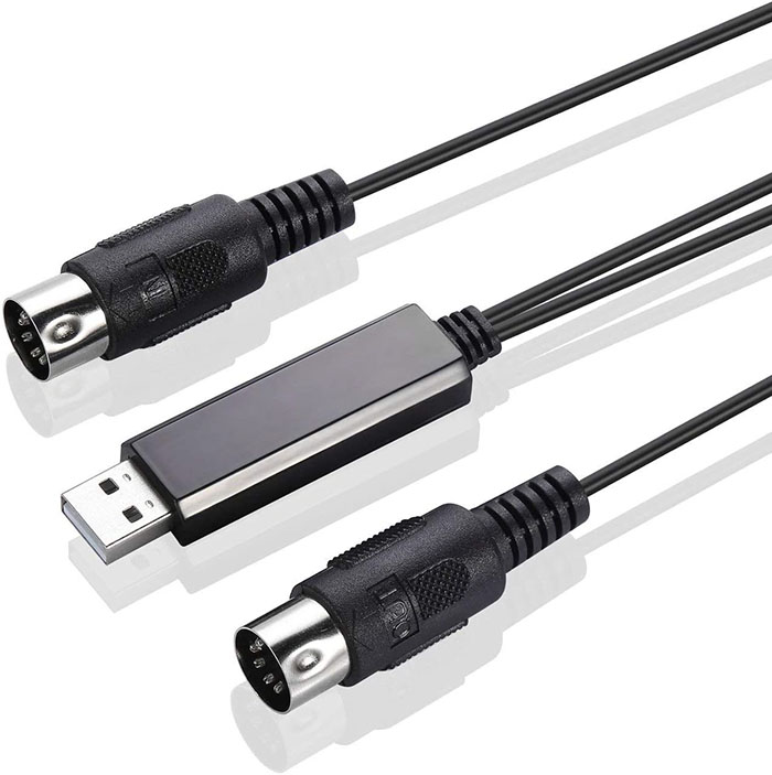 USB MIDI-sovitin musiikkiyksikköjen liitäntään